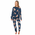 Women's Highland Cow Printed Soft Fleece Pyjama Set Long Sleeve Animal Warm PJs by Daisy Dreamer