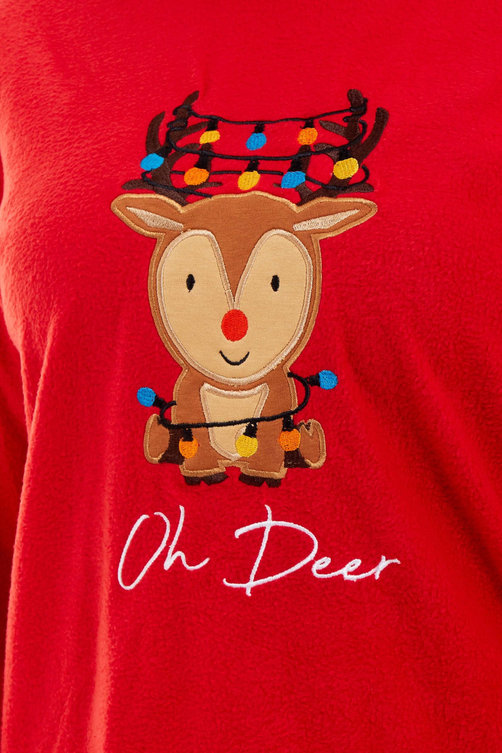 Women's Super Soft Reindeer Polar Fleece Pyjama Set Hooded Top Elasticated Pants Christmas Loungewear Winter Gift by Daisy Dreamer