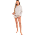 Women's Ultra Soft Fleece Pyjama Set with Hooded Top and Shorts Cozy Loungewear Homewear by Daisy Dreamer