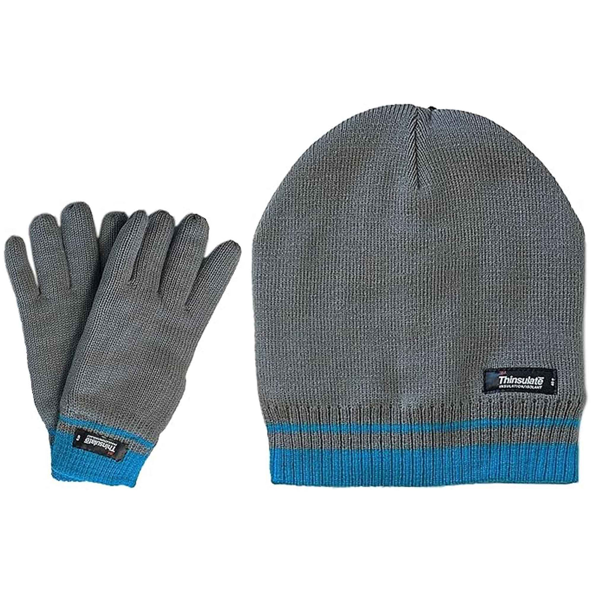 Women's Winter Hat and Gloves Set with 3M Thinsulate Insulation and Stylish Stripe Design in Multiple Colors for Warmth and Comfort by Sock Stack