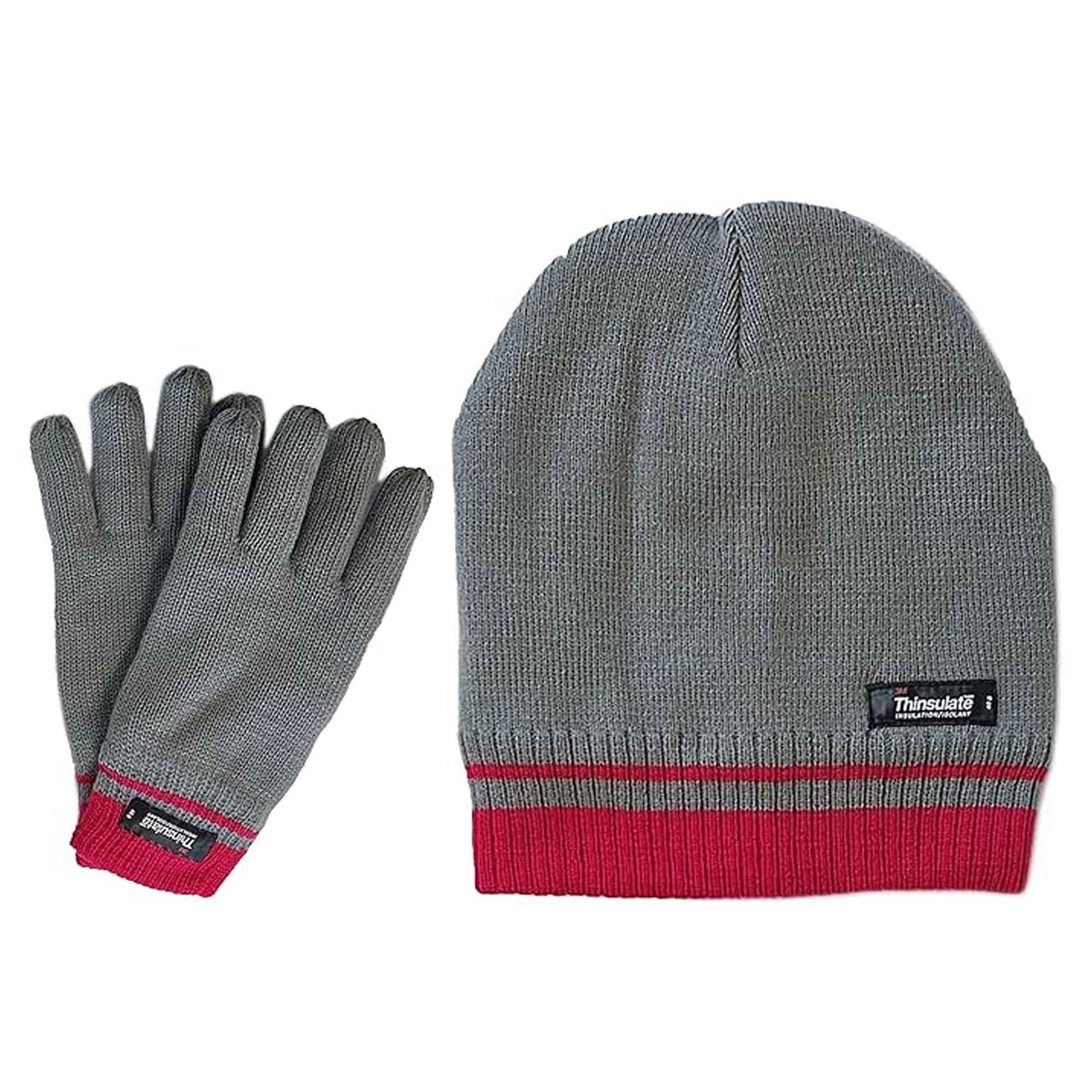 Women's Winter Hat and Gloves Set with 3M Thinsulate Insulation and Stylish Stripe Design in Multiple Colors for Warmth and Comfort by Sock Stack