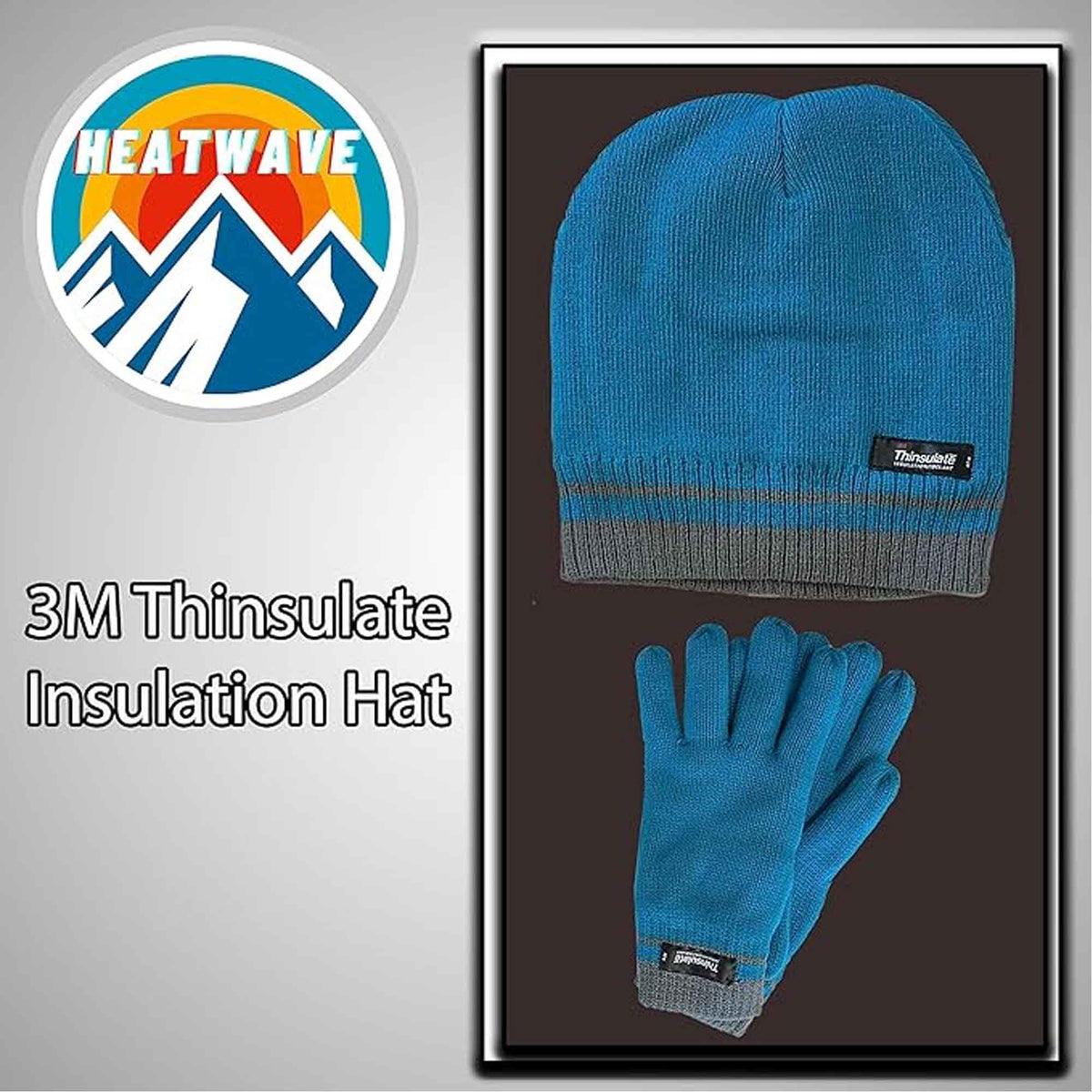 Women's Winter Hat and Gloves Set with 3M Thinsulate Insulation and Stylish Stripe Design in Multiple Colors for Warmth and Comfort by Sock Stack