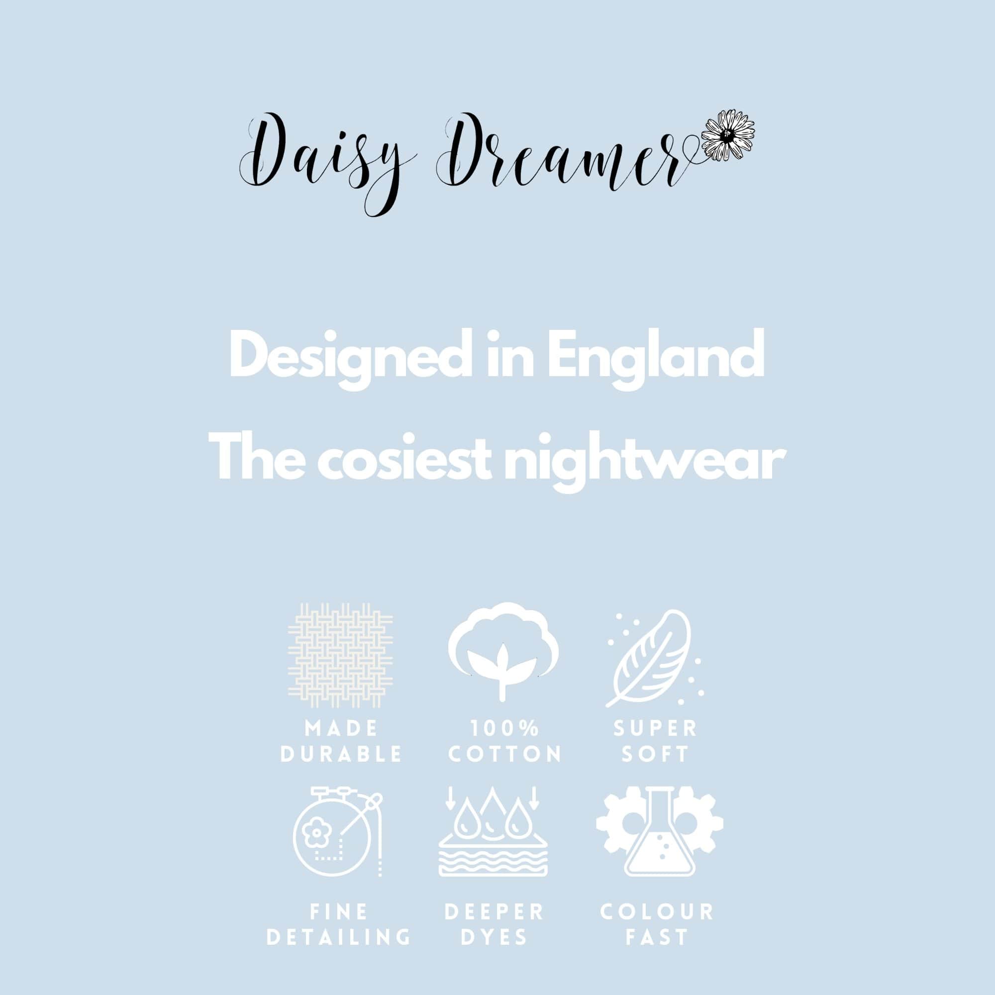 Womens 100% Cotton Dream Catcher T Shirt and Shorts Pyjama Set Summer Loungewear Comfortable Sleepwear Gift for Birthdays Weddings Bridal Showers by Daisy Dreamer