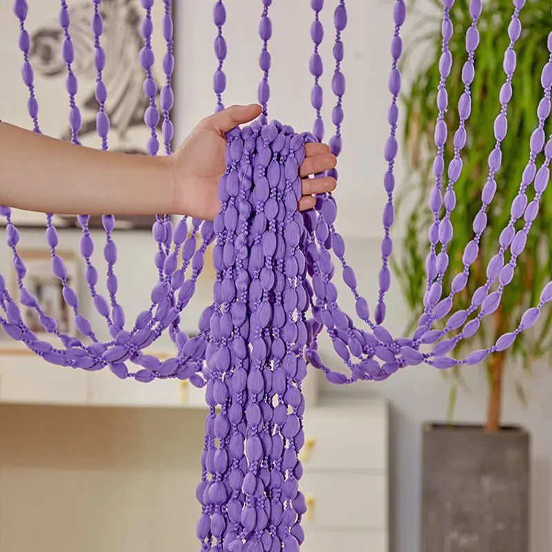 Elegant Beaded Doorway Curtain – Decorative Room Divider for Home