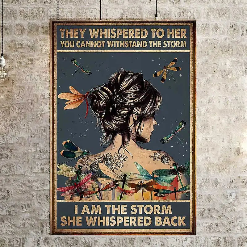Dragonfly Girl Canvas Art Print – Inspirational Wall Decor